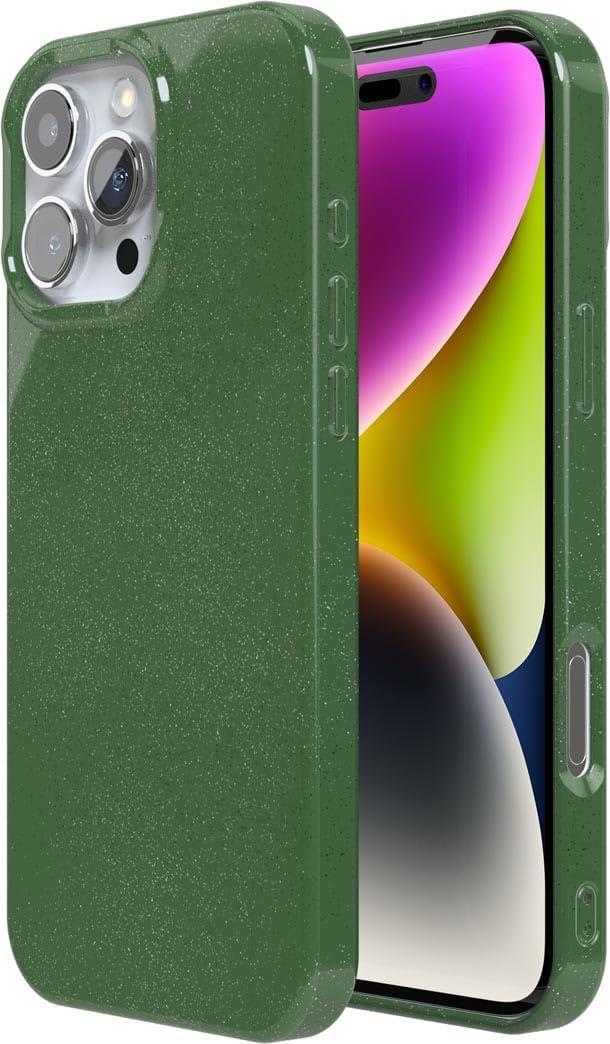 imageCasely iPhone 16 Pro Case Moody Monochrome Bordeaux Rose Compatible with MagSafe Classic Ultra Thin DesignMystic Moss Green Enchanted Glitter