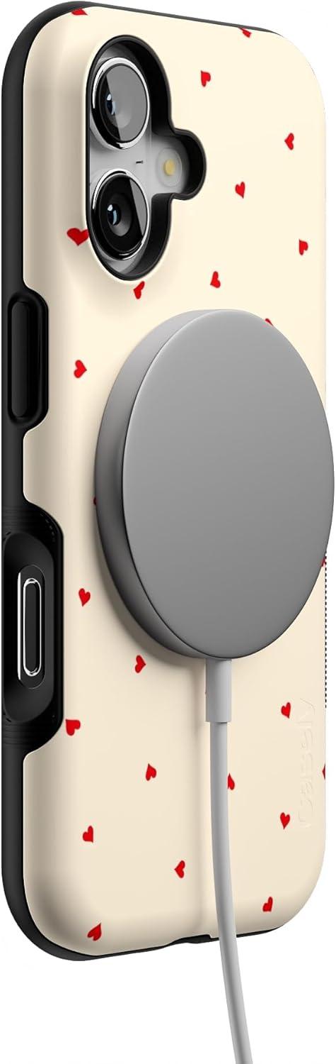 imageCasely iPhone 17 Case Into The Wild White Snow Leopard Bold Protective Design Compatible with MagSafeBe Mine Tiny Hearts