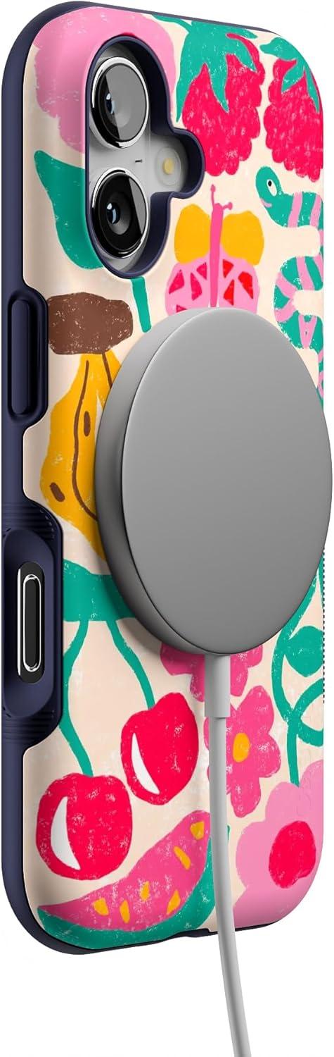 imageCasely iPhone 17 Case Into The Wild White Snow Leopard Bold Protective Design Compatible with MagSafeDoodle Bug Crayola Crayon