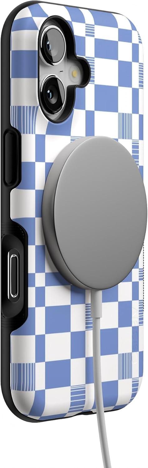 imageCasely iPhone 17 Case Into The Wild White Snow Leopard Bold Protective Design Compatible with MagSafeReality Check Periwinkle