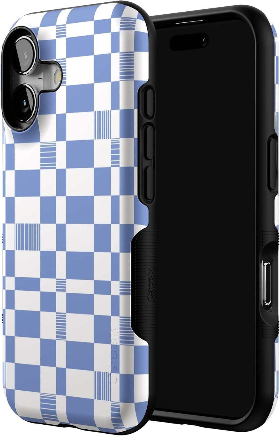 imageCasely iPhone 17 Case Into The Wild White Snow Leopard Bold Protective Design Compatible with MagSafeReality Check Periwinkle