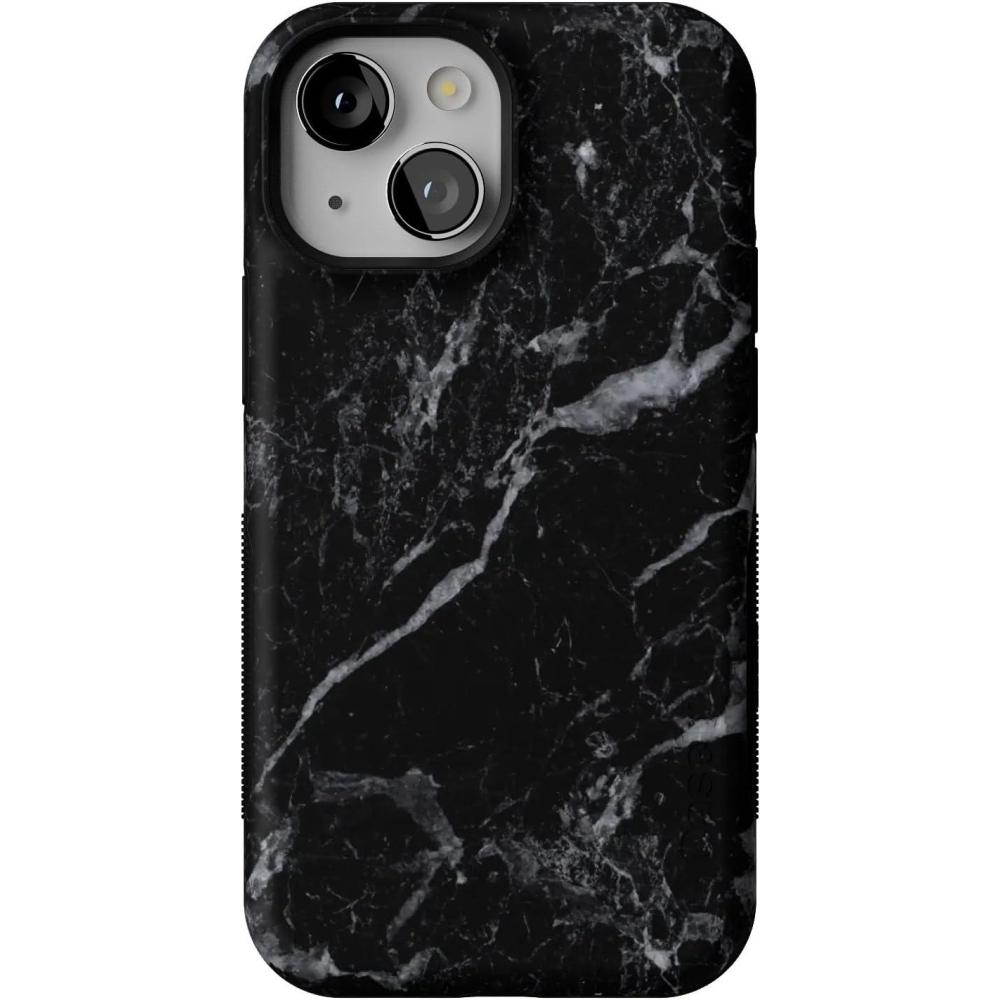 imageCasely iPhone 13 Mini Case  Pura Vida  Oasis  Bold Protective Design  Compatible with MagSafeBlack Pearl  Classic Black Marble