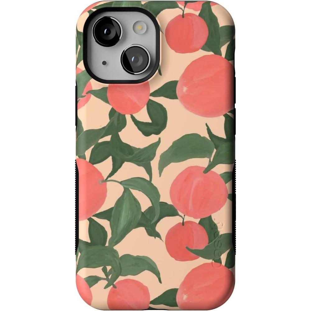 imageCasely iPhone 13 Mini Case  Pura Vida  Oasis  Bold Protective Design  Compatible with MagSafeFeeling Peachy  Blush Vines