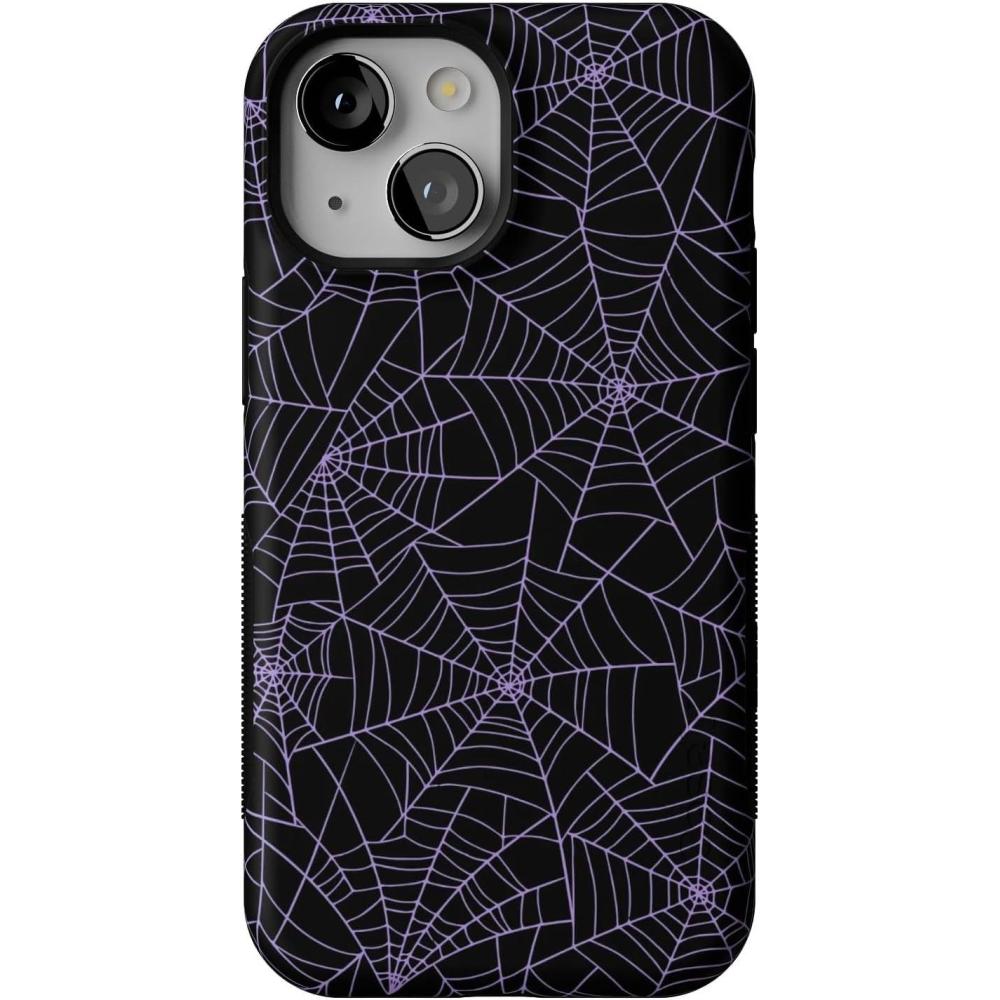 imageCasely iPhone 13 Mini Case  Pura Vida  Oasis  Bold Protective Design  Compatible with MagSafeMidnight Web  Spider Web