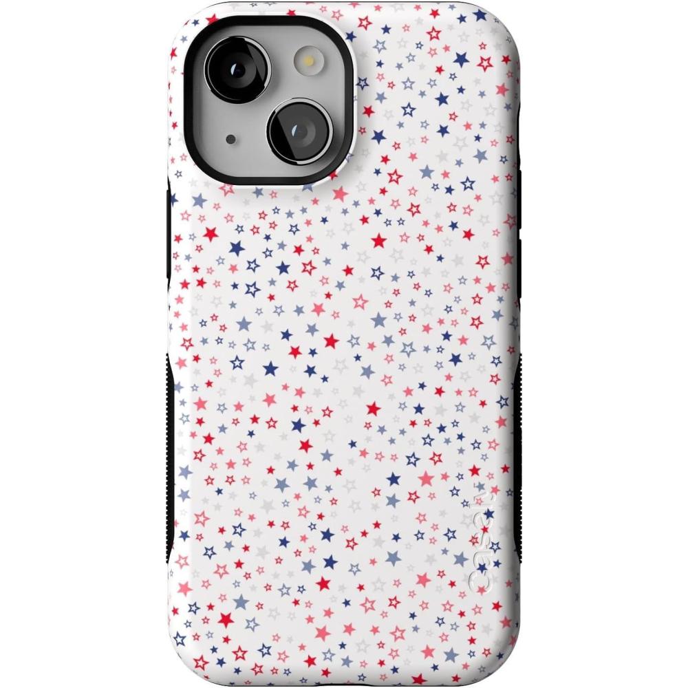 imageCasely iPhone 13 Mini Case  Pura Vida  Oasis  Bold Protective Design  Compatible with MagSafeSeeing Stars  Red  White  Blue