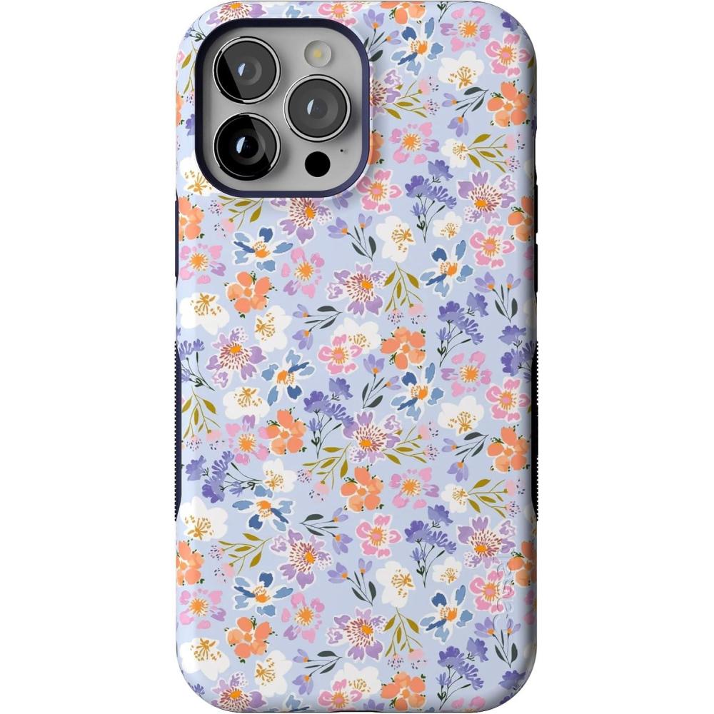 imageCasely iPhone 13 Pro Case  Sage Garden  Green Floral  Bold Protective Design  Compatible with MagSafePoppy Meadows  Pastel Floral