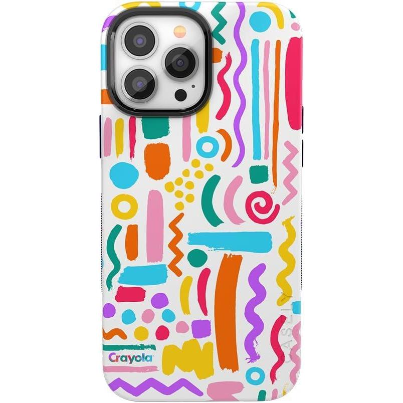 imageCasely iPhone 13 Pro Max Case  Falling for You  Plum Floral  Bold Protective Design  Compatible with MagSafeCrayola  Make Your Mark  Crayola Paint