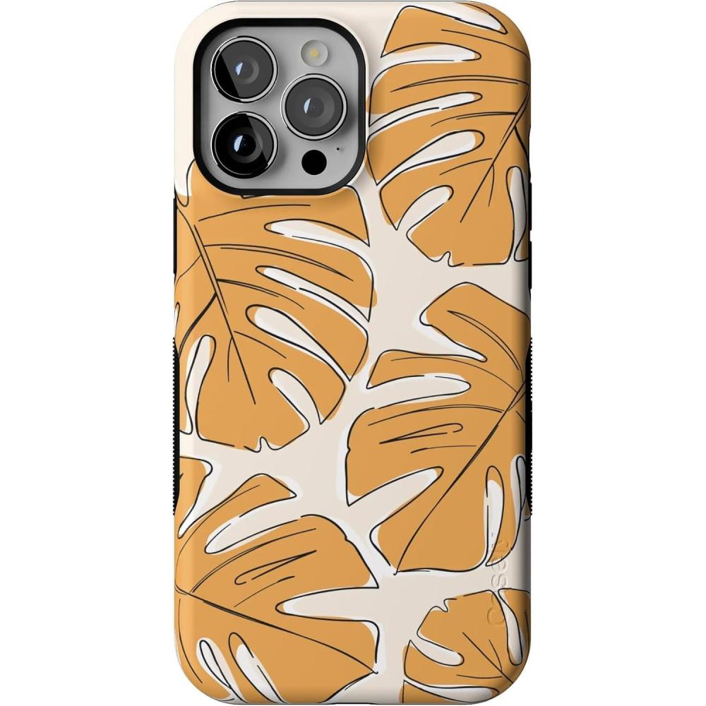 imageCasely iPhone 13 Pro Max Case  Falling for You  Plum Floral  Bold Protective Design  Compatible with MagSafeIsland Time  Tropical Leaves