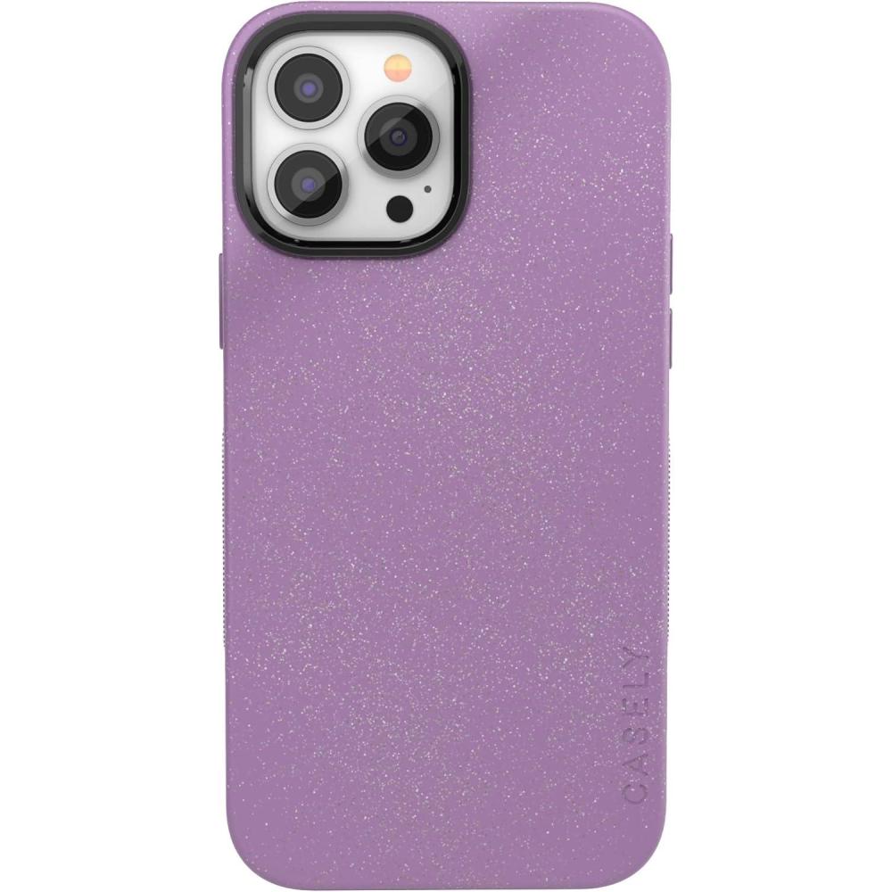 imageCasely iPhone 13 Pro Max Case  Falling for You  Plum Floral  Bold Protective Design  Compatible with MagSafeLavender Waves  Purple Shimmer