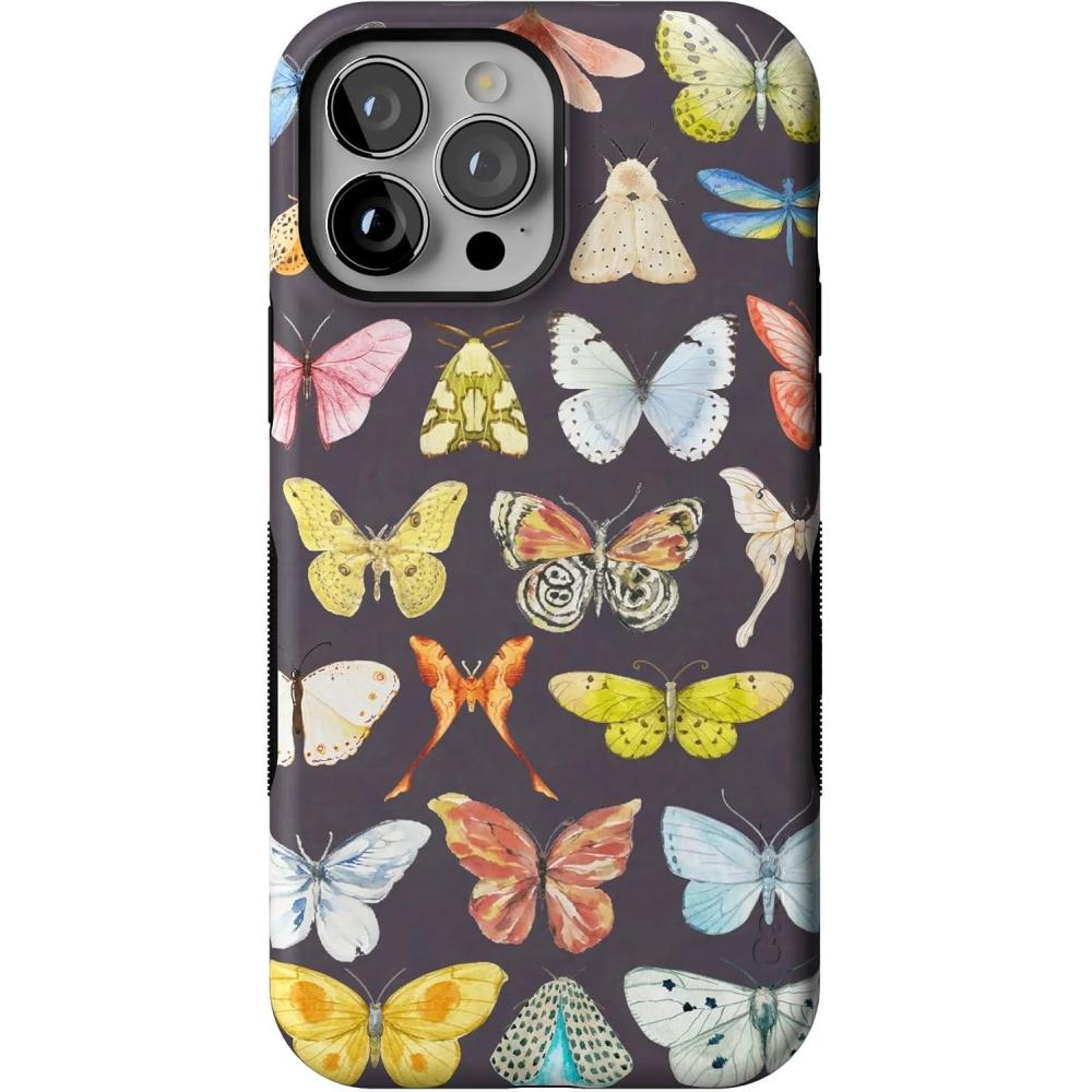 imageCasely iPhone 13 Pro Max Case  Falling for You  Plum Floral  Bold Protective Design  Compatible with MagSafeMidnight Monarch  Jenna Palek x Casely