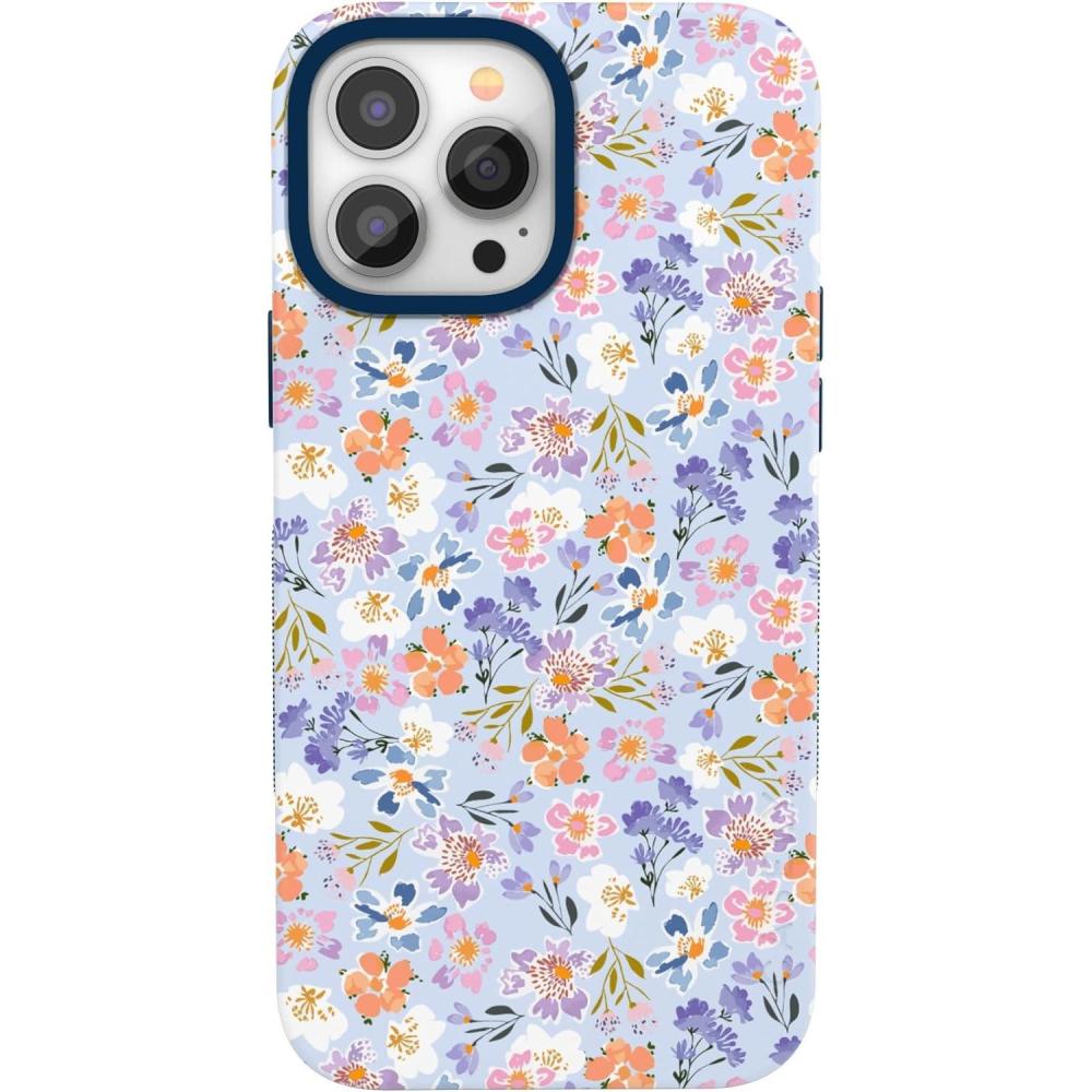 imageCasely iPhone 13 Pro Max Case  Falling for You  Plum Floral  Bold Protective Design  Compatible with MagSafePoppy Meadows  Pastel Floral