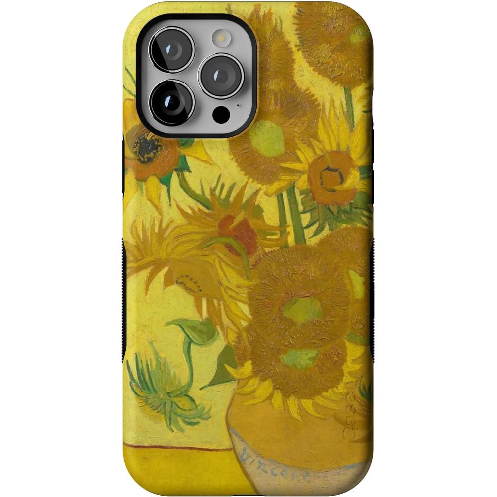 imageCasely iPhone 13 Pro Max Case  Falling for You  Plum Floral  Bold Protective Design  Compatible with MagSafeVan Gogh  Sunflowers