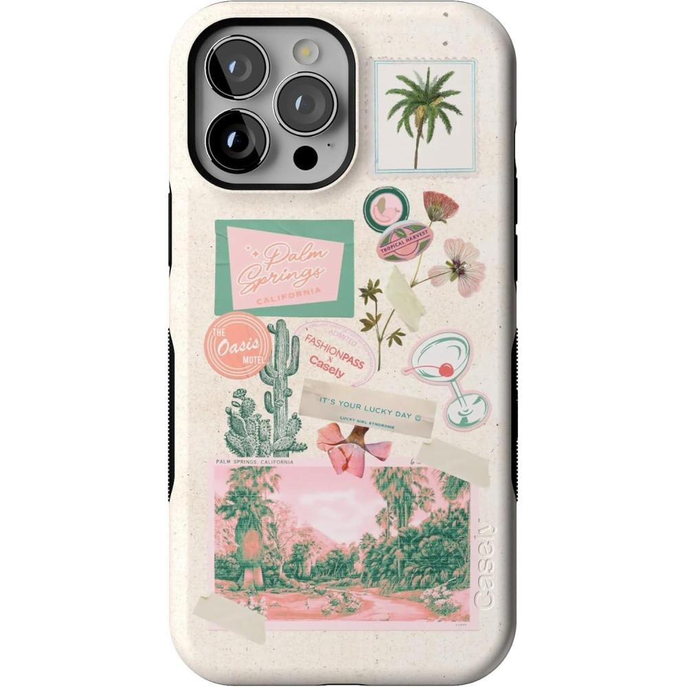 imageCasely iPhone 13 Pro Max Case  Falling for You  Plum Floral  Bold Protective Design  Compatible with MagSafeVintage Vacay  FashionPass x Casely