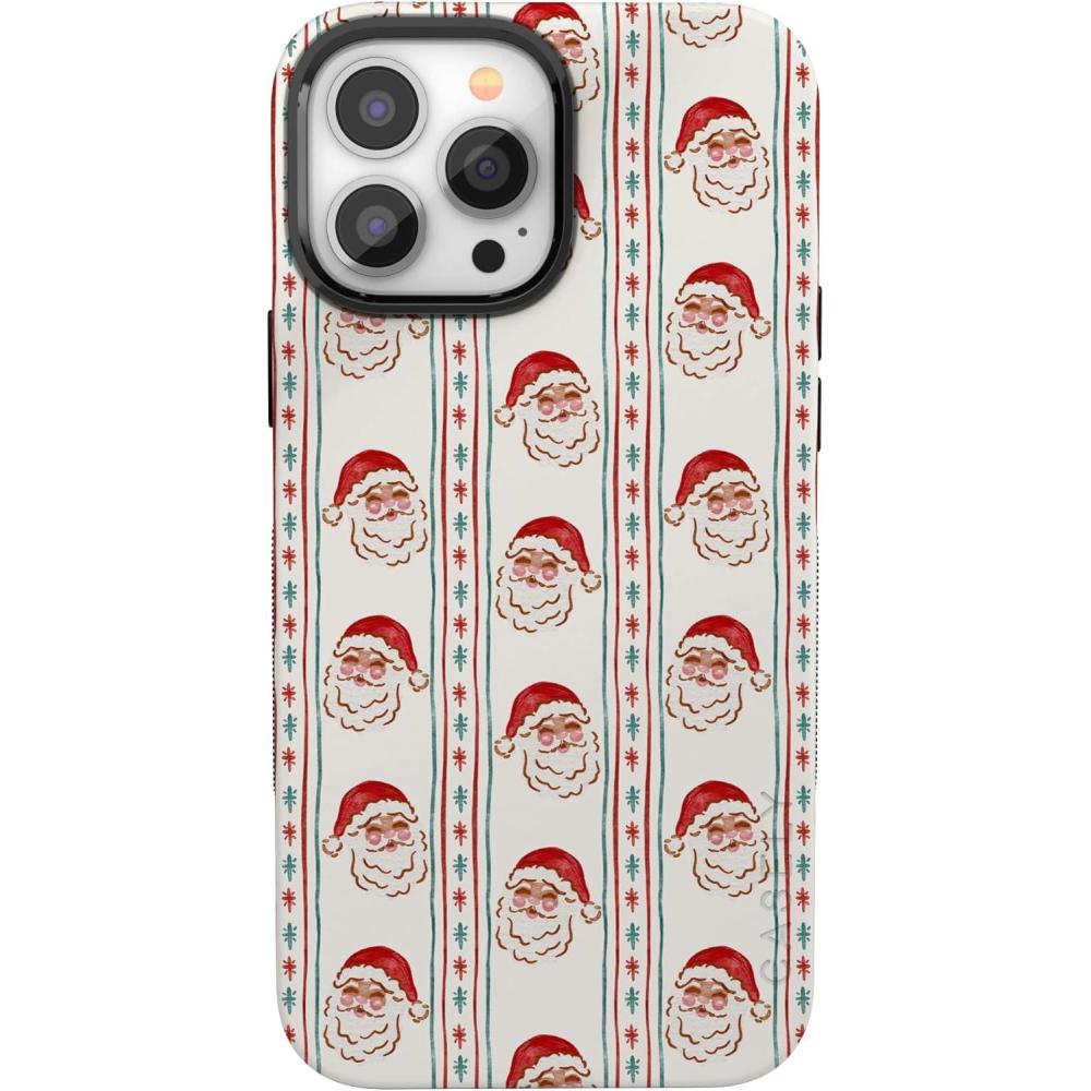 imageCasely iPhone 13 Pro Max Case  Jolly St Nick  Retro Claus  Bold Protective Design  MagSafe Compatible Design