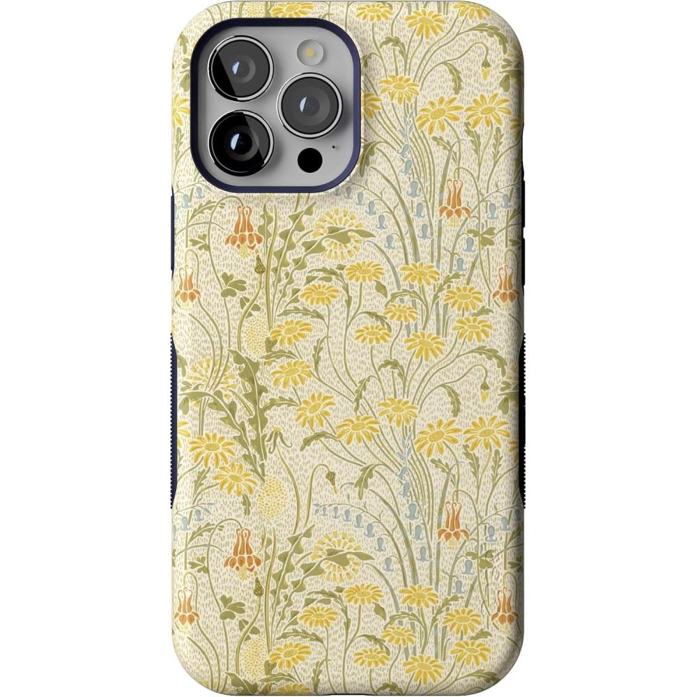 imageCasely iPhone 13 Pro Max Case  Poppy Meadows  Pastel Floral  Bold Protective Design  Compatible with MagSafeBoho Blooms  Golden Floral