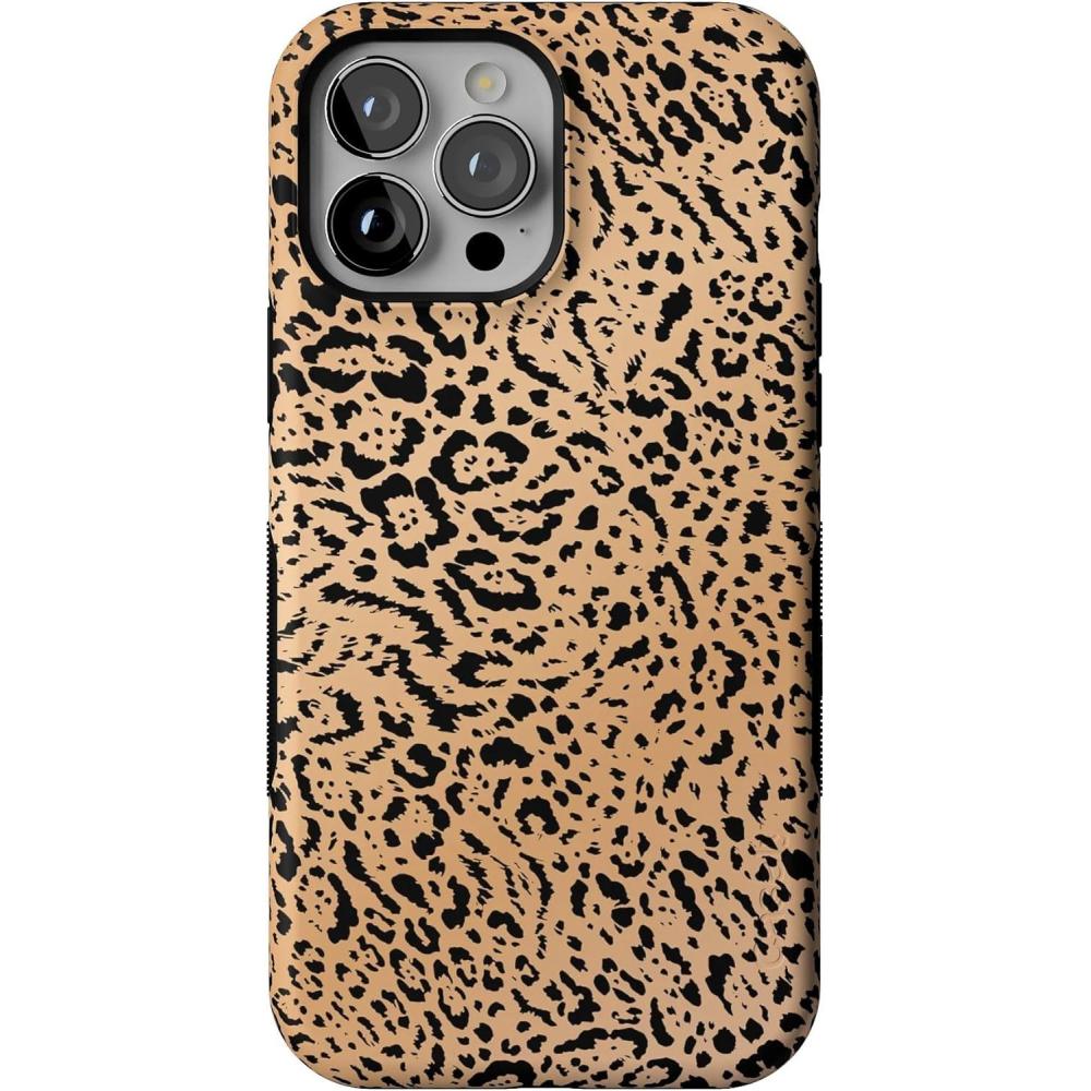 imageCasely iPhone 13 Pro Max Case  Poppy Meadows  Pastel Floral  Bold Protective Design  Compatible with MagSafeBorn to Be Wild  Jaguar Print