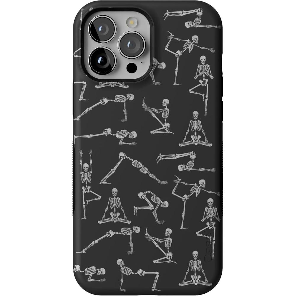 imageCasely iPhone 13 Pro Max Case  Poppy Meadows  Pastel Floral  Bold Protective Design  Compatible with MagSafeCorpse Pose  Skeleton Yoga