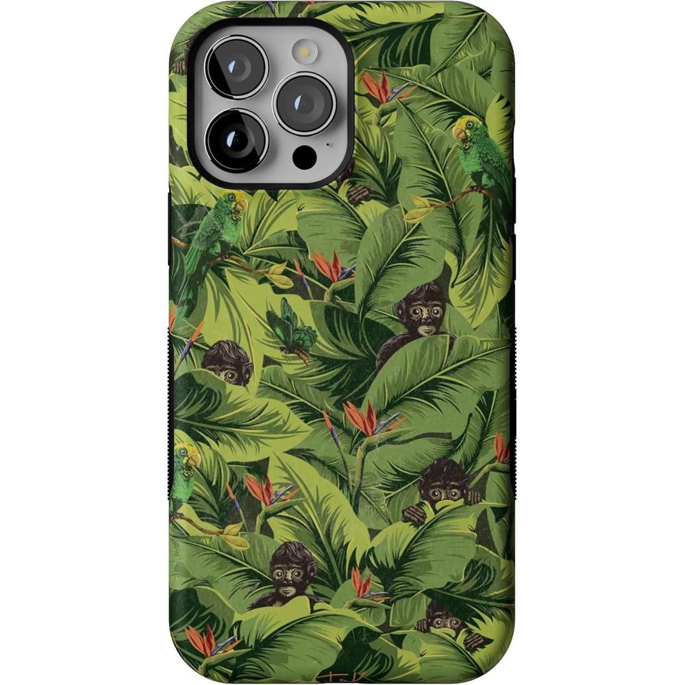 imageCasely iPhone 13 Pro Max Case  Poppy Meadows  Pastel Floral  Bold Protective Design  Compatible with MagSafeFrida Kahlo  Sneaky Monkeys  Jungle Floral