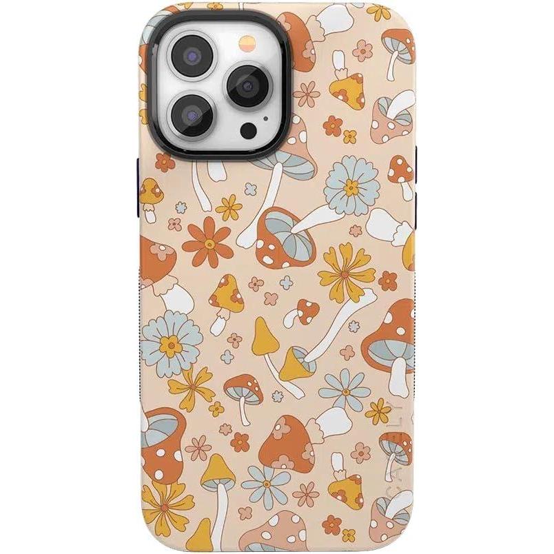 imageCasely iPhone 13 Pro Max Case  Poppy Meadows  Pastel Floral  Bold Protective Design  Compatible with MagSafeMushroom Magic  Retro Floral
