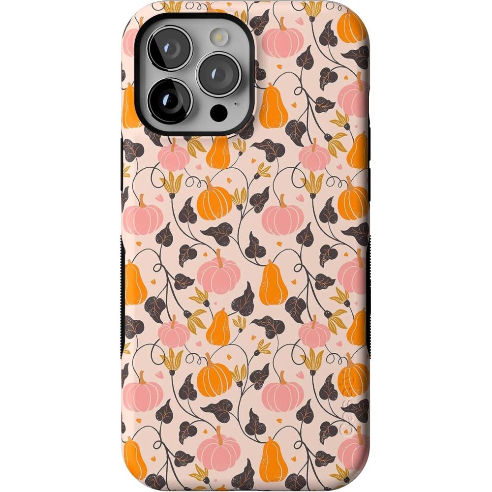 imageCasely iPhone 13 Pro Max Case  Pumpkin Princess  Harvest Vines  Bold Protective Design  MagSafe Compatible Design