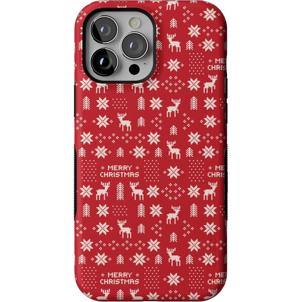 imageCasely iPhone 13 Pro Max Case  Stocking Stuffer  Christmas Knit  Bold Protective Design  MagSafe Compatible Design