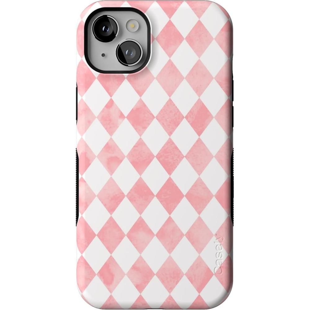 imageCasely iPhone 14 Plus Case  Coquette Girlie  Pastel Bows  Bold Protective Design  Compatible with MagSafeQueen of Diamonds  Pink Watercolor