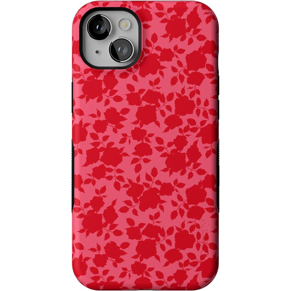 imageCasely iPhone 14 Plus Case  Coquette Girlie  Pastel Bows  Bold Protective Design  Compatible with MagSafeRose Garden  Red Aesthetic