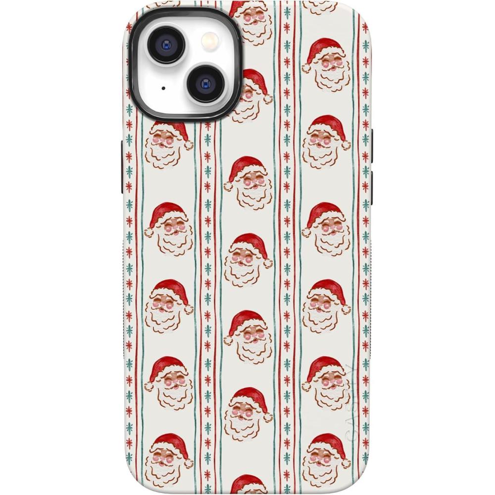 imageCasely iPhone 14 Plus Case  Jolly St Nick  Retro Claus  Bold Protective Design  MagSafe Compatible Design
