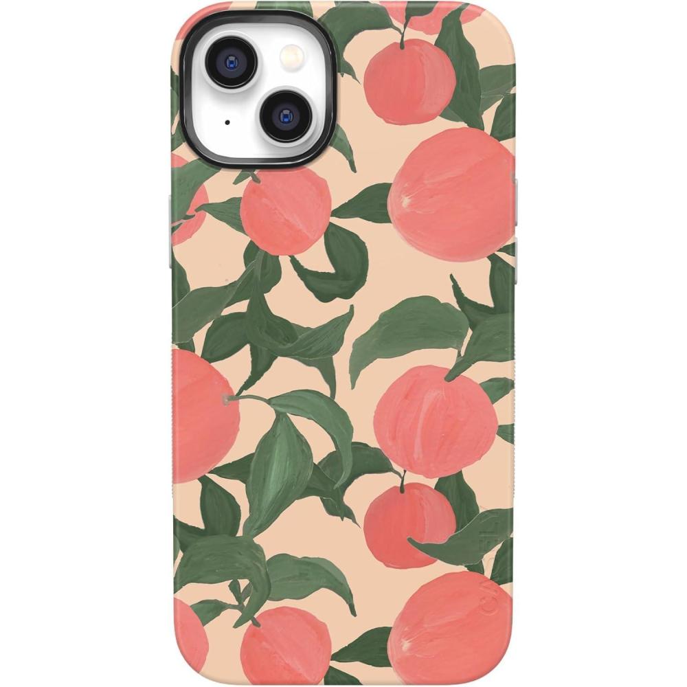 imageCasely iPhone 14 Plus Case  Opposites Attract  Day amp Night Mountains  Bold Protective Design  Compatible with MagSafeFeeling Peachy  Blush Vines