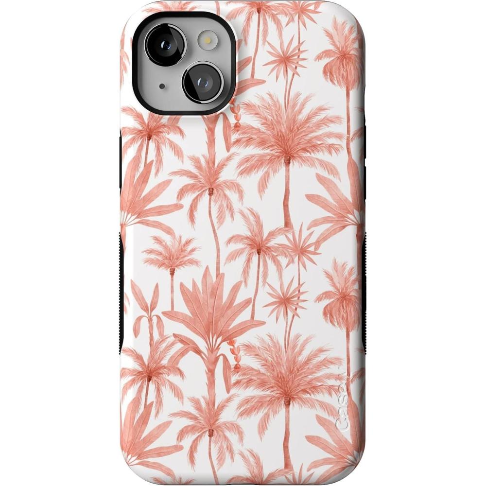 imageCasely iPhone 14 Plus Case  Opposites Attract  Day amp Night Mountains  Bold Protective Design  Compatible with MagSafePerfect Paradise  Tropical Palm Tree Floral