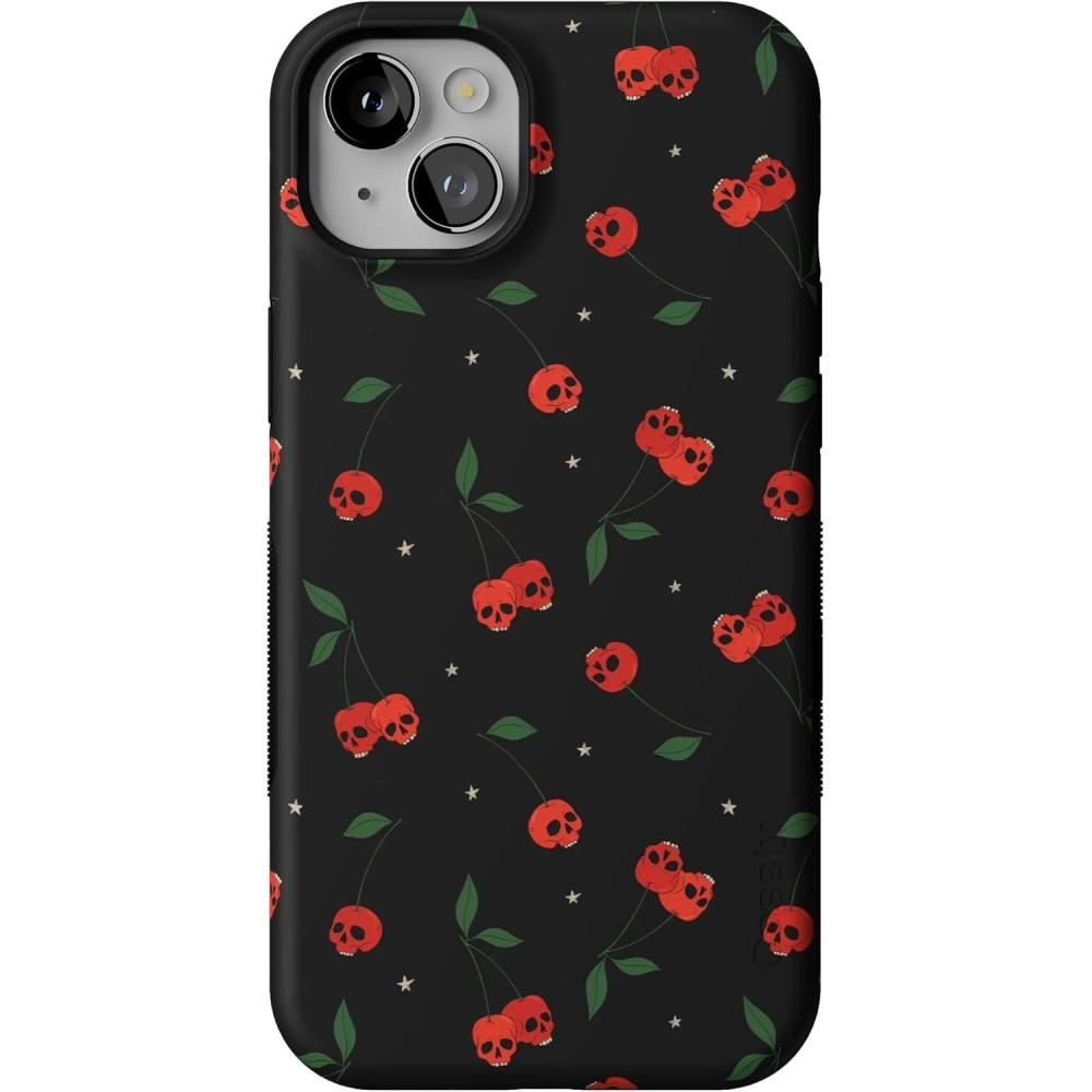 imageCasely iPhone 14 Plus Case  Opposites Attract  Day amp Night Mountains  Bold Protective Design  Compatible with MagSafeSweet Revenge  Cherry Skulls
