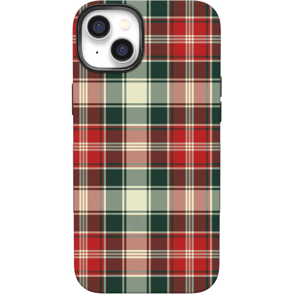 imageCasely iPhone 14 Plus Case Plaid amp Proper Signature Plaid Bold Protective Design MagSafe Compatible Design