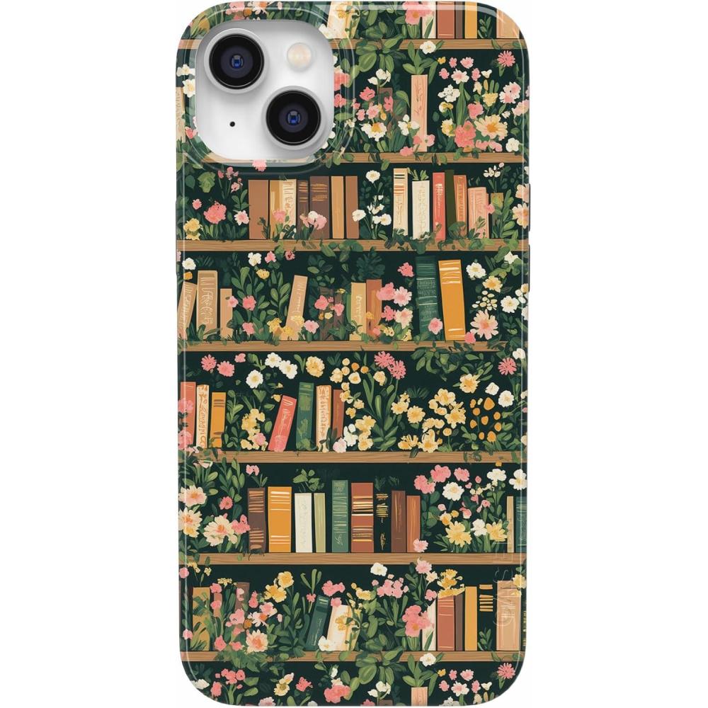 imageCasely iPhone 14 Plus Case  Van Gogh  Sunflowers Floral  Compatible with MagSafe  Classic Ultra Thin DesignBook Nook  Floral Library