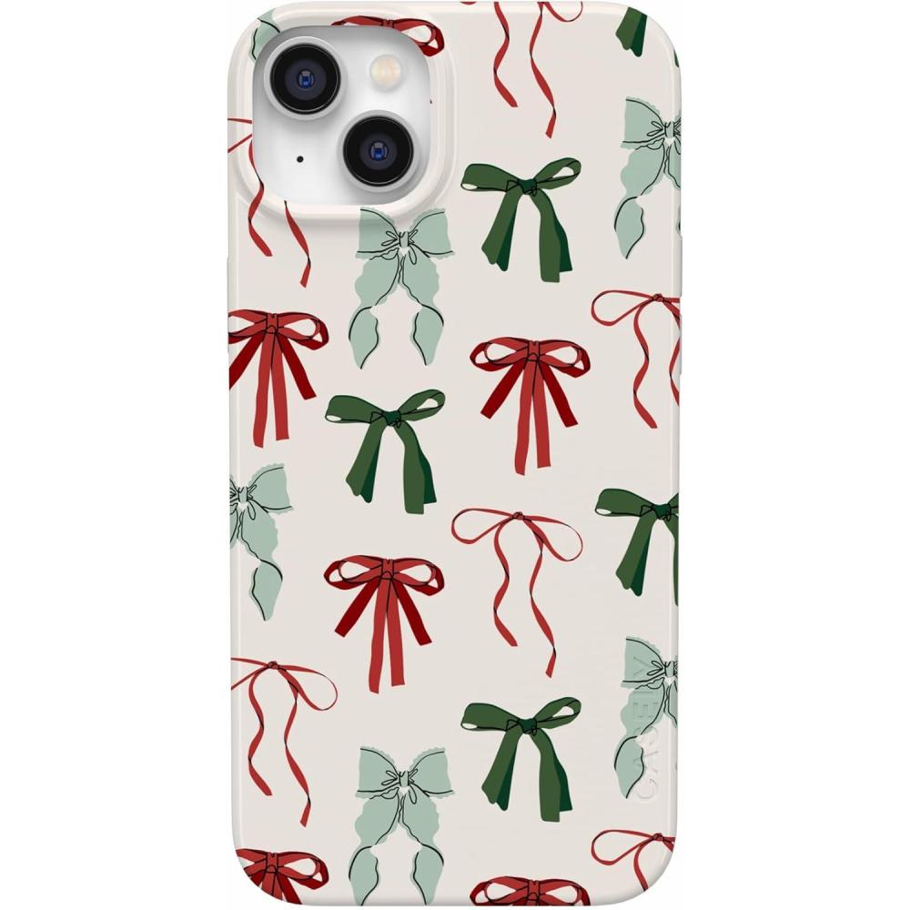 imageCasely iPhone 14 Plus Case  Van Gogh  Sunflowers Floral  Compatible with MagSafe  Classic Ultra Thin DesignFestive Girlie  Holiday Bows