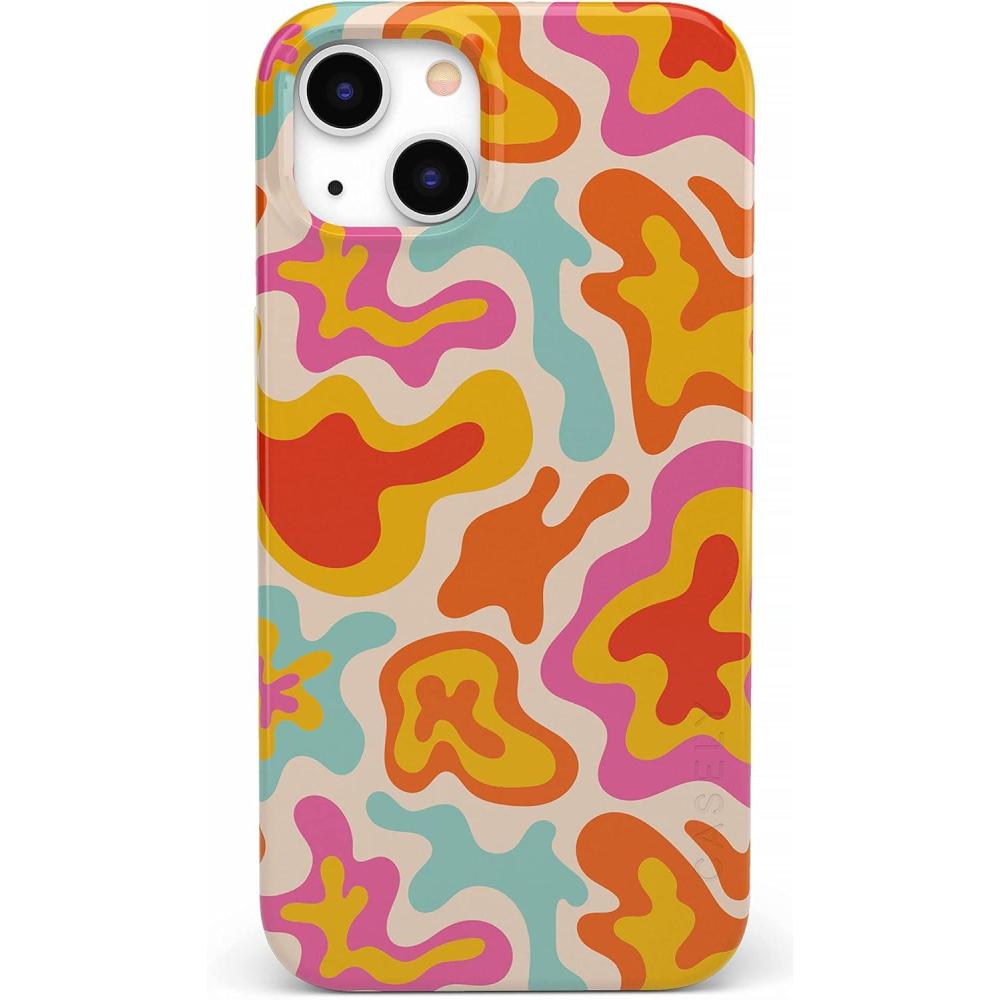 imageCasely iPhone 14 Plus Case  Van Gogh  Sunflowers Floral  Compatible with MagSafe  Classic Ultra Thin DesignTropical Color Splash  Abstract Retro