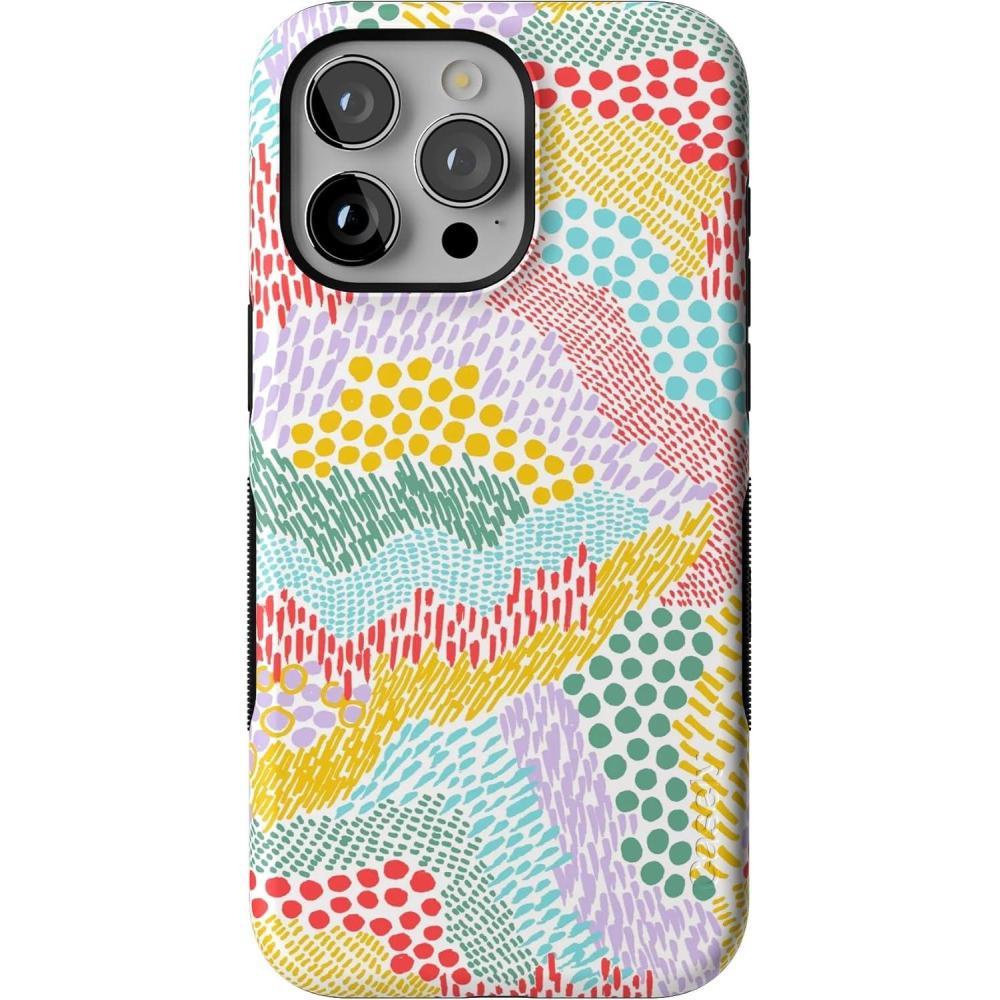 imageCasely iPhone 15 Pro Max Case  All The Fun Things  Fun on Weekdays  Bold Protective Design  Compatible with MagSafeColor Me Happy  Pattern Colorblock