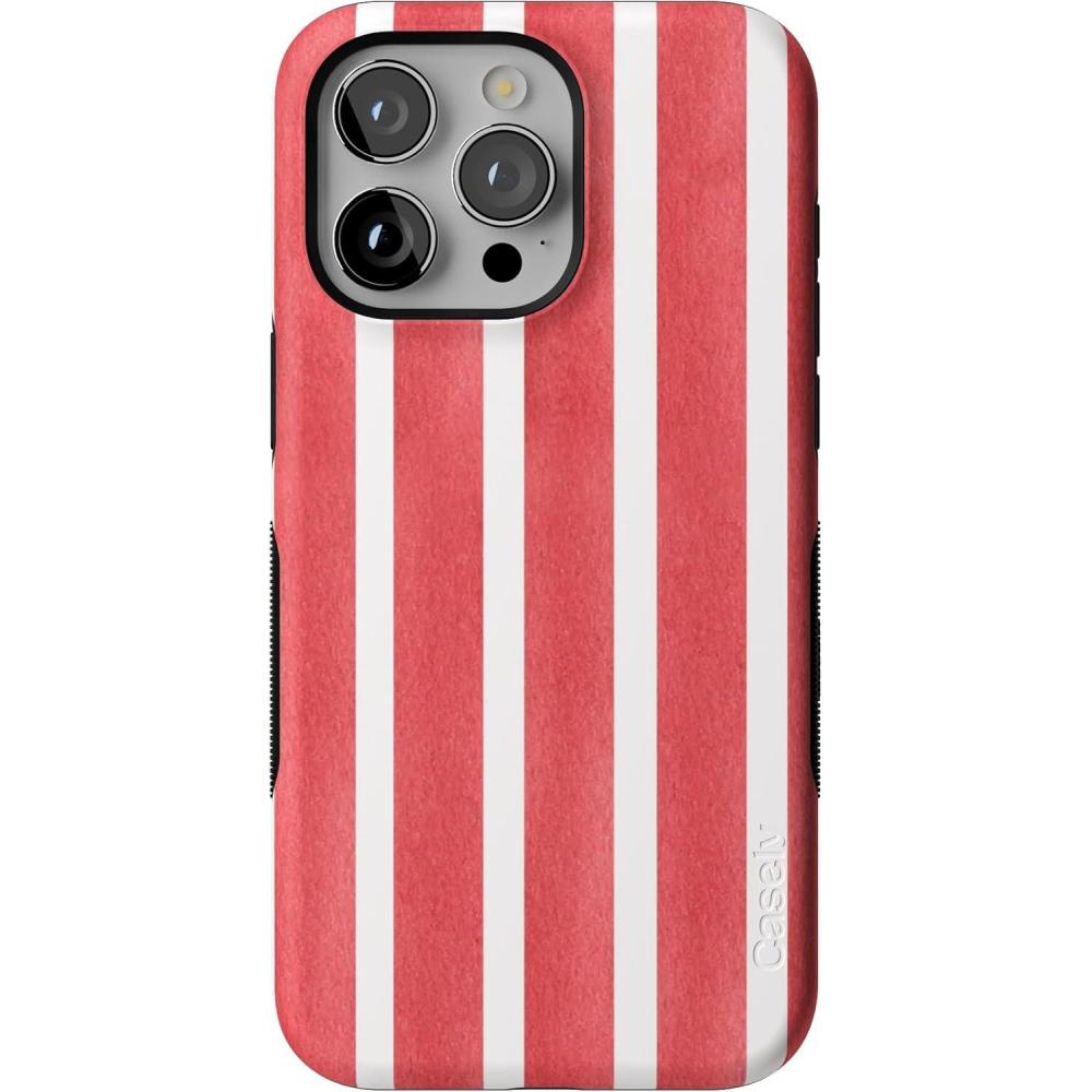 imageCasely iPhone 15 Pro Max Case  All The Fun Things  Fun on Weekdays  Bold Protective Design  Compatible with MagSafeEast Coast Summer  Red Stripes