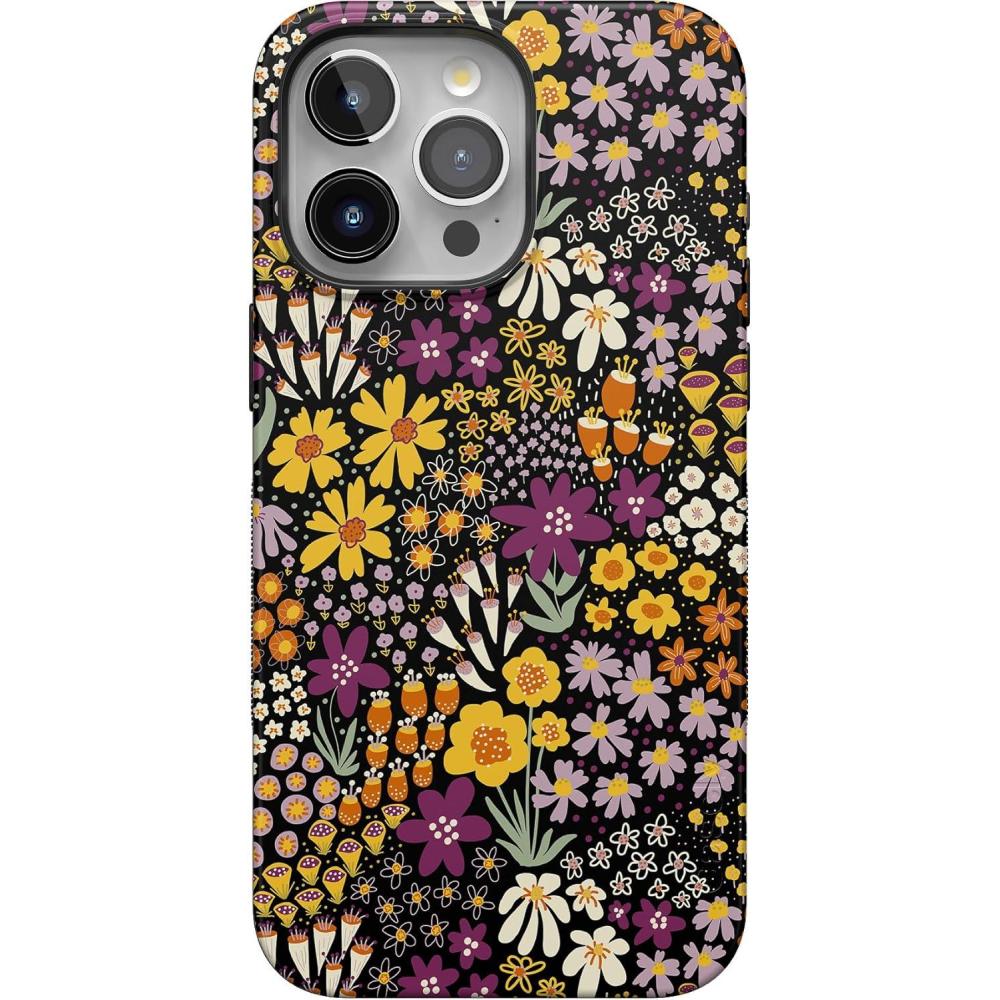 imageCasely iPhone 15 Pro Max Case  All The Fun Things  Fun on Weekdays  Bold Protective Design  Compatible with MagSafeFalling for You  Plum Floral