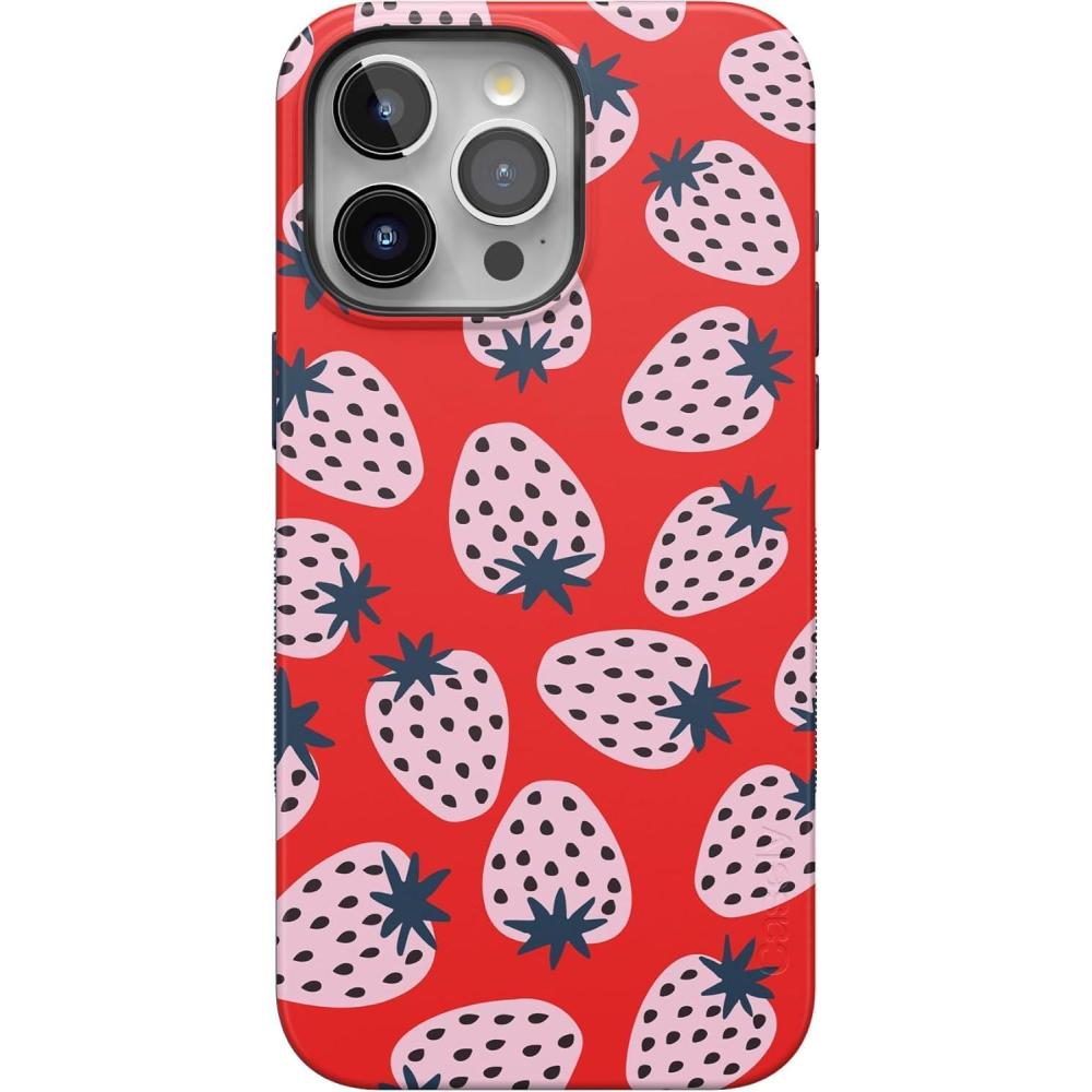 imageCasely iPhone 15 Pro Max Case  All The Fun Things  Fun on Weekdays  Bold Protective Design  Compatible with MagSafeId Pick You  Red Strawberry