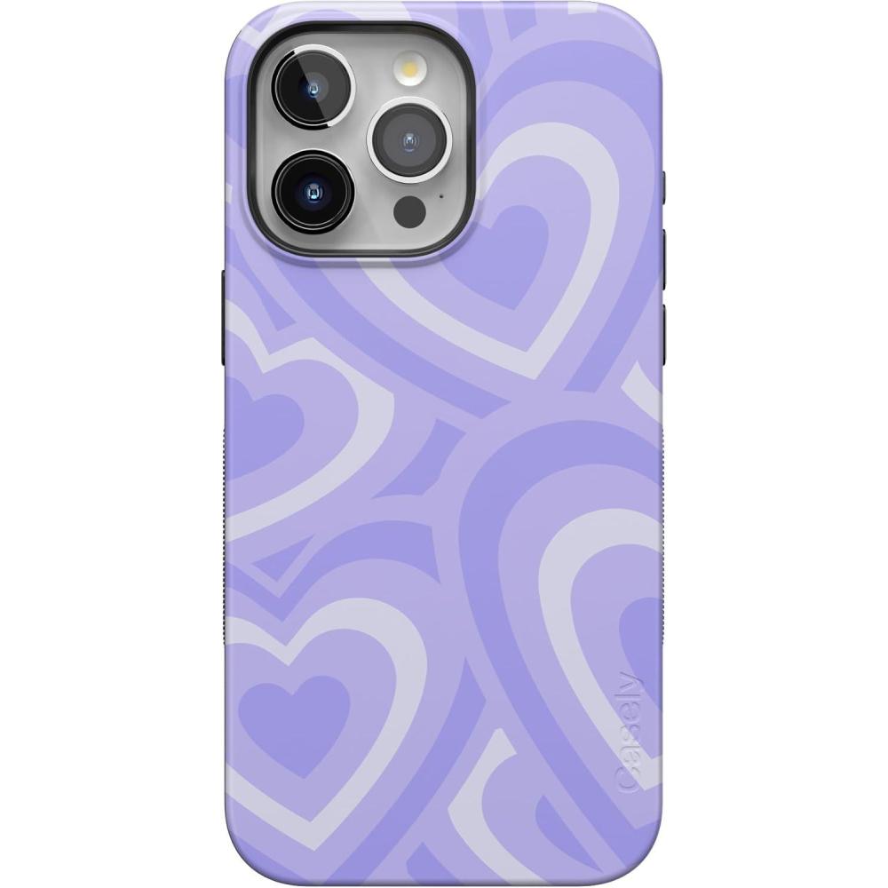 imageCasely iPhone 15 Pro Max Case  All The Fun Things  Fun on Weekdays  Bold Protective Design  Compatible with MagSafeLove Song  Lavender Heart