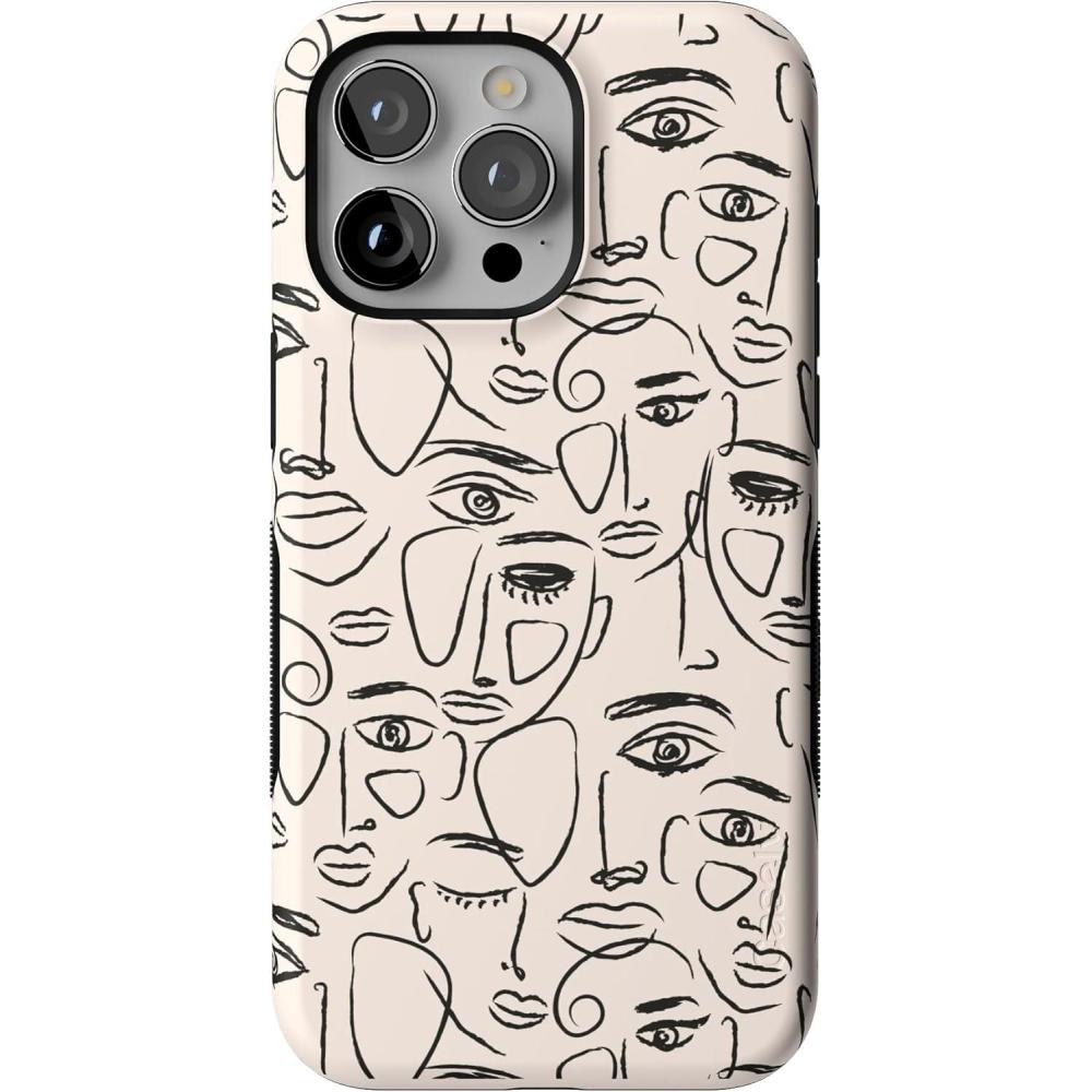 imageCasely iPhone 15 Pro Max Case  All The Fun Things  Fun on Weekdays  Bold Protective Design  Compatible with MagSafeWere All Human  Minimal Face Art