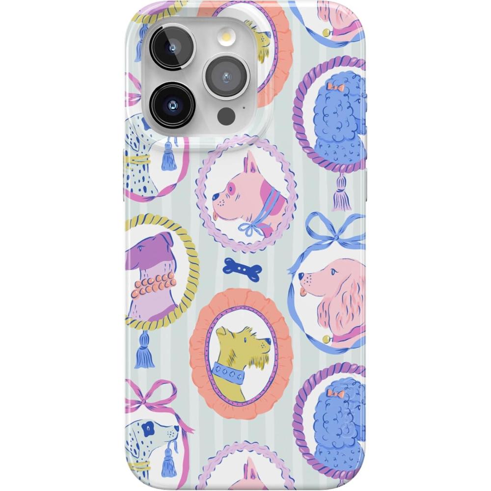 imageCasely iPhone 15 Pro Max Case  Butter Yellow Stripes  Sunday Best  Compatible with MagSafe  Classic Ultra Thin DesignChateau Pups  French Dog