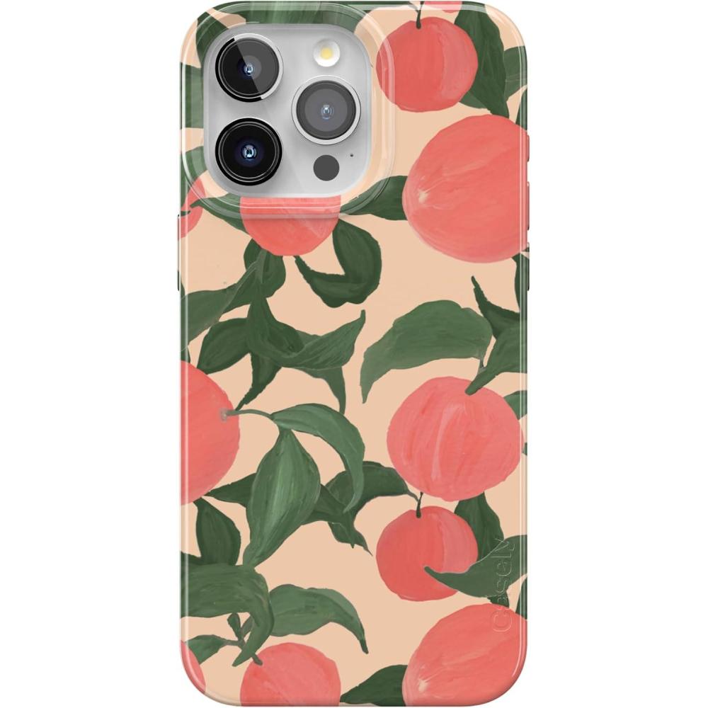 imageCasely iPhone 15 Pro Max Case  Butter Yellow Stripes  Sunday Best  Compatible with MagSafe  Classic Ultra Thin DesignFeeling Peachy  Blush Vines