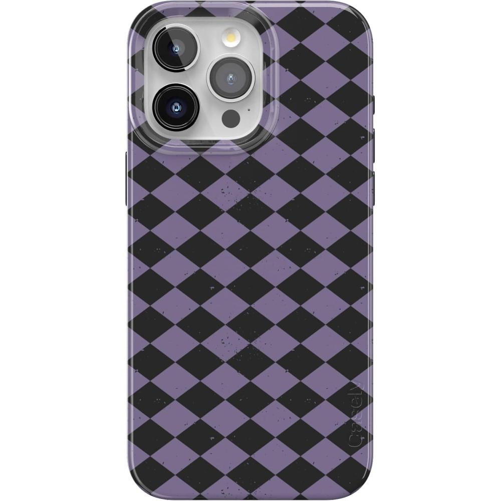 imageCasely iPhone 15 Pro Max Case  Butter Yellow Stripes  Sunday Best  Compatible with MagSafe  Classic Ultra Thin DesignHarlequin Midnight Diamond  Black and Purple