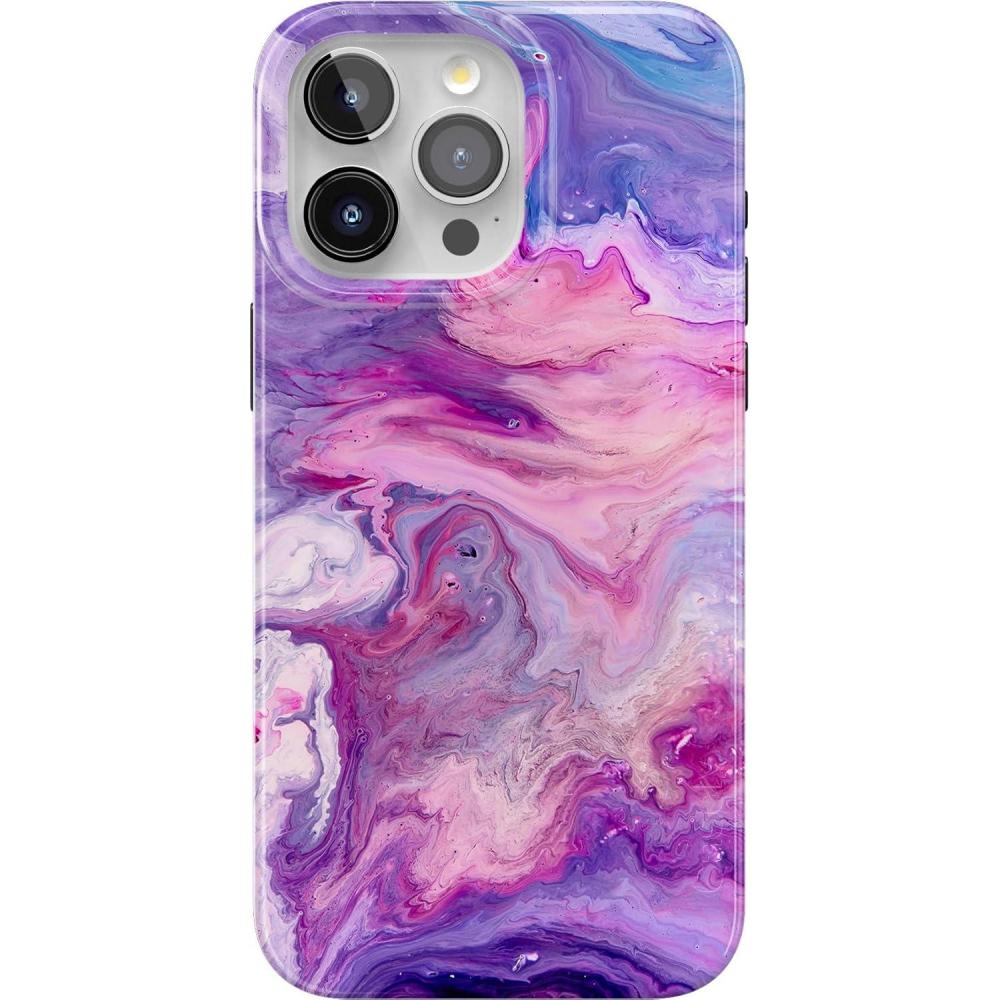 imageCasely iPhone 15 Pro Max Case  Butter Yellow Stripes  Sunday Best  Compatible with MagSafe  Classic Ultra Thin DesignTie Dying Over You  Purple Marble