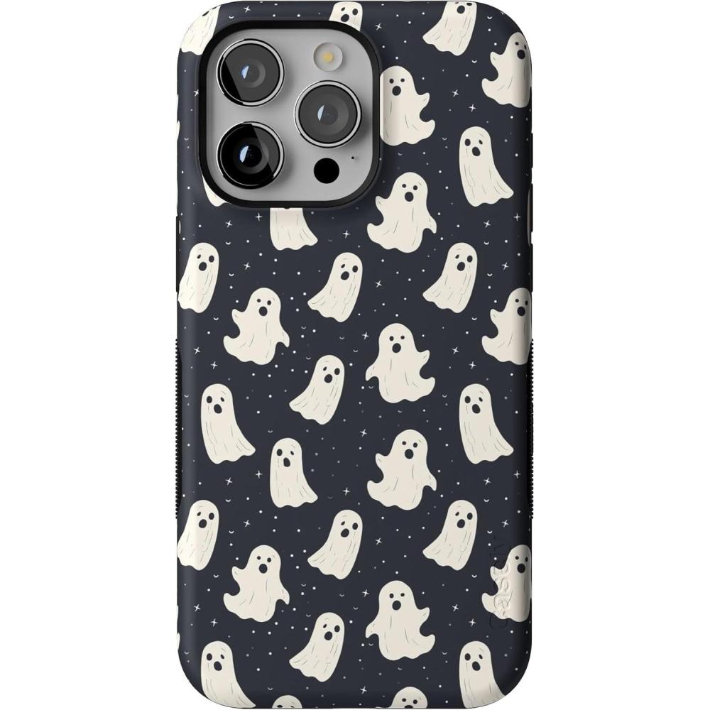 imageCasely iPhone 15 Pro Max Case  Heart Throb  Endless Hearts  Bold Protective Design  Compatible with MagSafeAll Boos No Bite  Friendly Ghost