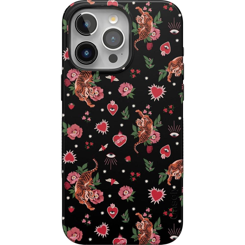 imageCasely iPhone 15 Pro Max Case  Heart Throb  Endless Hearts  Bold Protective Design  Compatible with MagSafeWild at Heart  Tiger