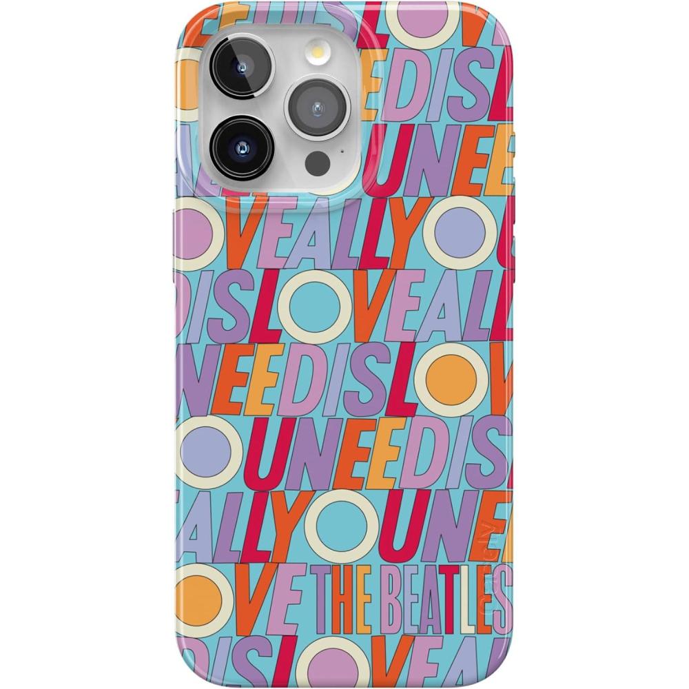 imageCasely iPhone 15 Pro Max Case  Moody Monochrome  Bordeaux Rose  Compatible with MagSafe  Classic Ultra Thin DesignAll You Need Is Love  Beatles