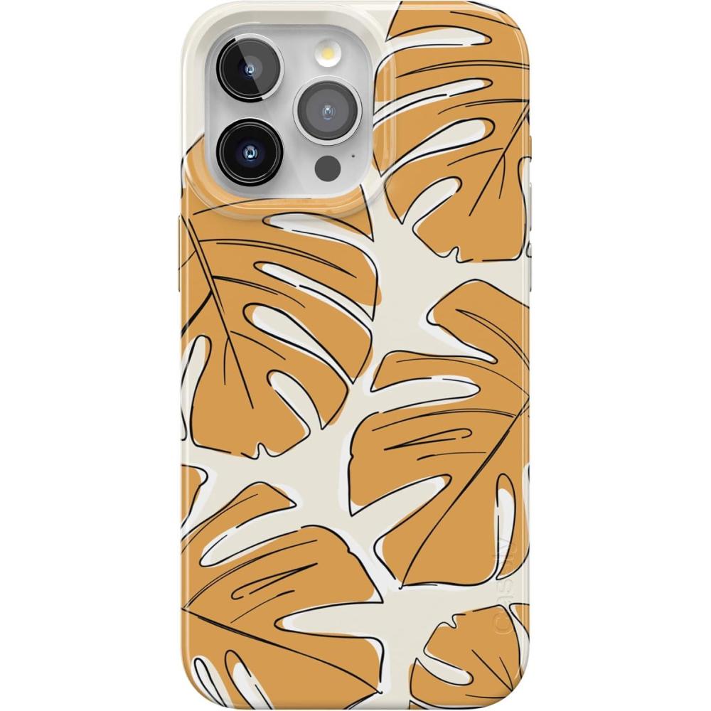 imageCasely iPhone 15 Pro Max Case  Moody Monochrome  Bordeaux Rose  Compatible with MagSafe  Classic Ultra Thin DesignIsland Time  Tropical Leaves Floral