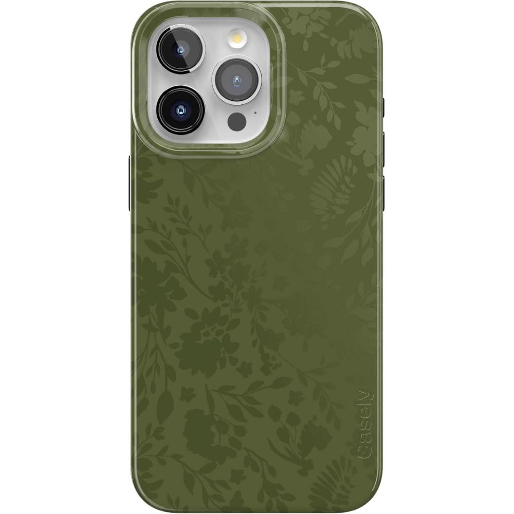 imageCasely iPhone 15 Pro Max Case  Moody Monochrome  Bordeaux Rose  Compatible with MagSafe  Classic Ultra Thin DesignMoody Monochrome  In the Grove